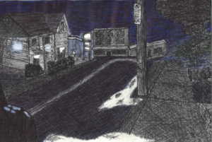 Street at night artwork